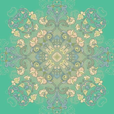 Seamless texture with flowers and leaves.のイラスト素材