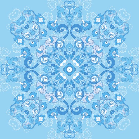 Seamless texture with flowers and leaves.のイラスト素材
