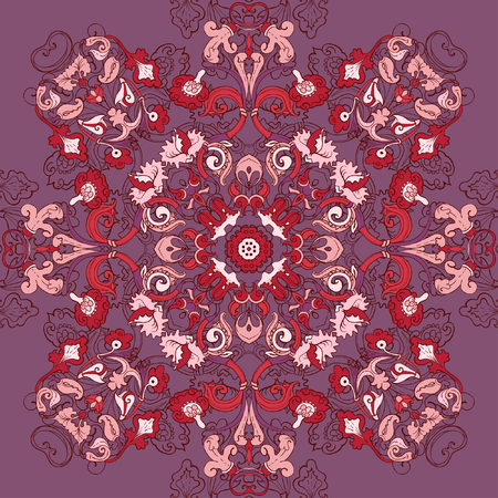 Seamless texture with flowers and leaves.のイラスト素材