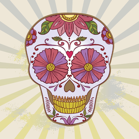 Sugar Skull can be used for T-short, bagのイラスト素材