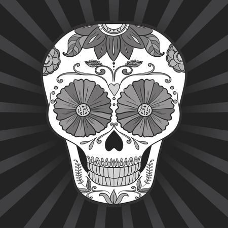 Sugar Skull can be used for T-short, bagのイラスト素材