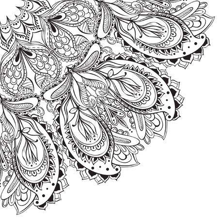 Vector Mandala background. Round Indian Ornamentのイラスト素材