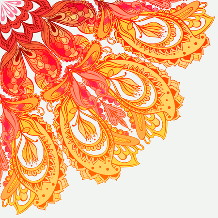 Vector Mandala background. Round Indian Ornamentのイラスト素材