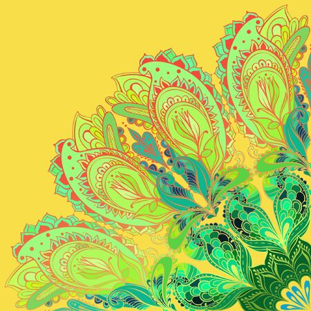 Vector Mandala background. Round Indian Ornamentのイラスト素材