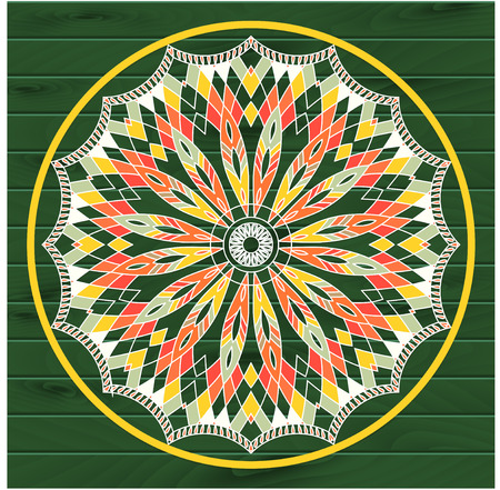 Vector Mandala. Dreamcatcher. Ethnic decorative elementsのイラスト素材