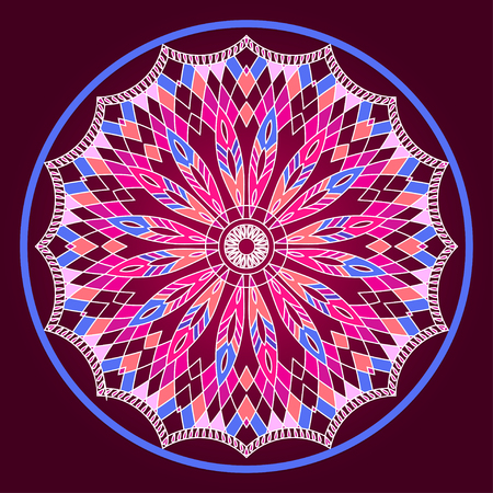 Vector Mandala. Dreamcatcher. Ethnic decorative elementsのイラスト素材