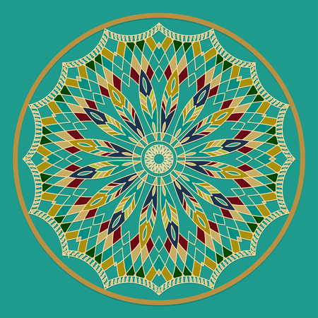 Vector Mandala. Dreamcatcher. Ethnic decorative elementsのイラスト素材