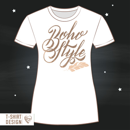 Vector T-SHIRT Boho Styleのイラスト素材
