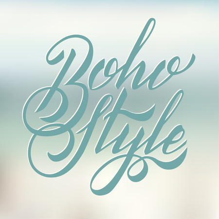 Vector Boho Style. Calligraphy Wordsのイラスト素材