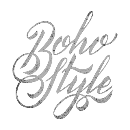 Vector Boho Style. Calligraphy Wordsのイラスト素材