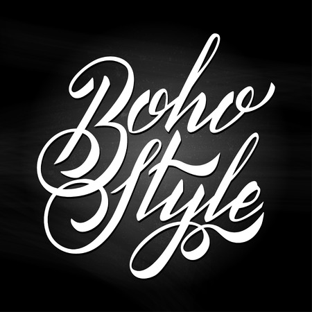 Vector Boho Style. Calligraphy Wordsのイラスト素材
