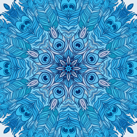 Vector Ethnic Mandala. Vintage decorative round element.のイラスト素材