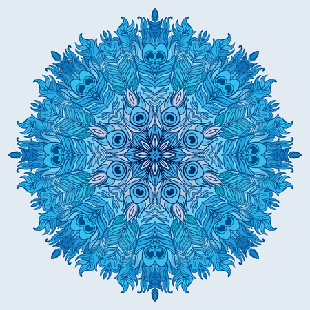 Vector Ethnic Mandala. Vintage decorative round element.のイラスト素材