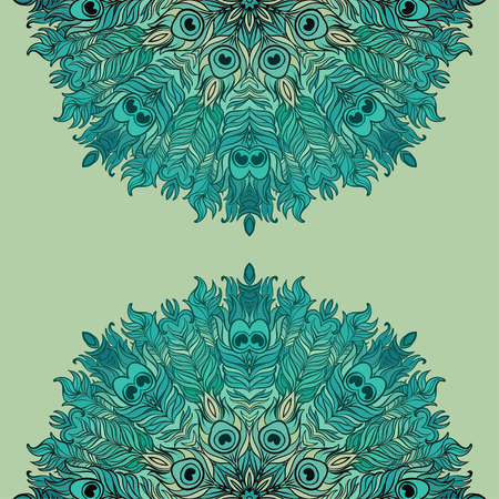 Vector Ethnic Mandala. Vintage decorative round element.の写真素材