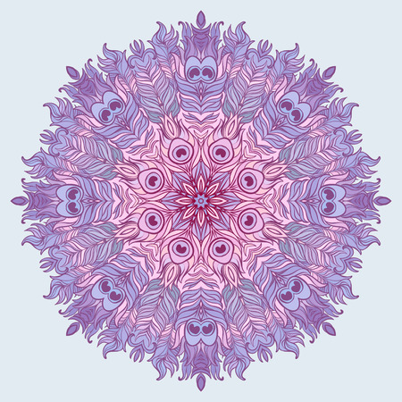 Vector Ethnic Mandala. Vintage decorative round element.の写真素材
