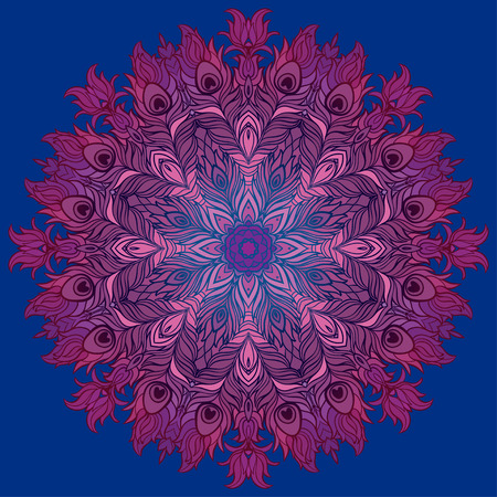 Vector Ethnic Mandala. Vintage decorative round element.の写真素材