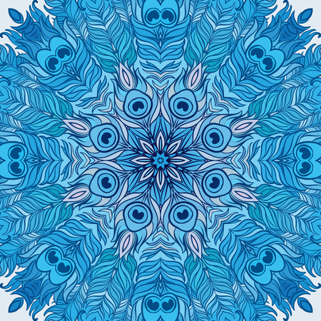 Vector Ethnic Mandala. Vintage decorative round element.の写真素材
