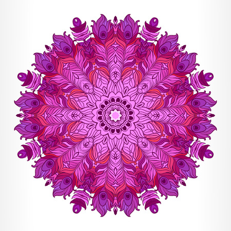 Vector Ethnic Mandala. Vintage decorative round element.のイラスト素材