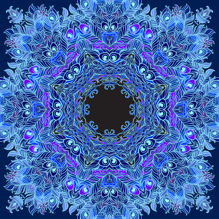 Vector Ethnic Mandala. Vintage decorative round element.の写真素材