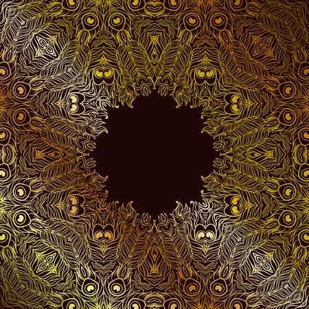 Monochrome Floral Background. Hand Drawn Decorative Elements, Coloring Bookのイラスト素材