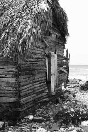 AUTHENTIC HOUSES IN THE COUNTRYSIDE OF THE CARIBEの写真素材