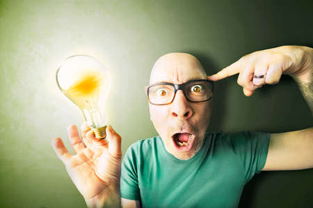 Man got an amazing idea, creativityの写真素材