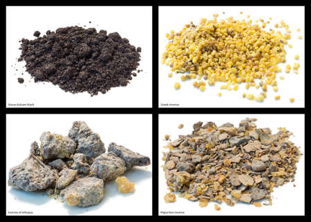 Styrax balsam black, greek incense, incense of Ethiopia and migiurtino incenseの写真素材