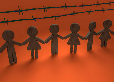 Friends united against racism and discriminationの写真素材