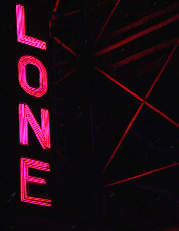 "Lone" neon signの写真素材