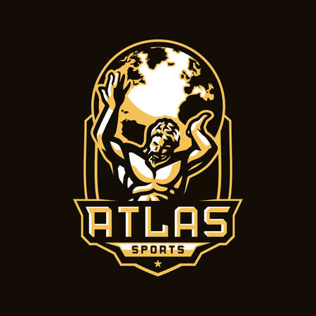 atlas sports mascot logo designsのイラスト素材