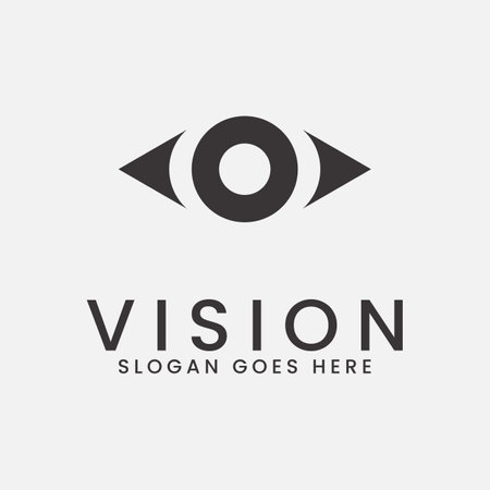vision vector logo vintage template illustration designのイラスト素材
