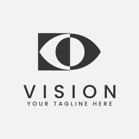vision vector logo vintage template illustration designのイラスト素材