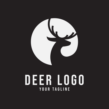 deer logo icon vector illustration illustrationのイラスト素材