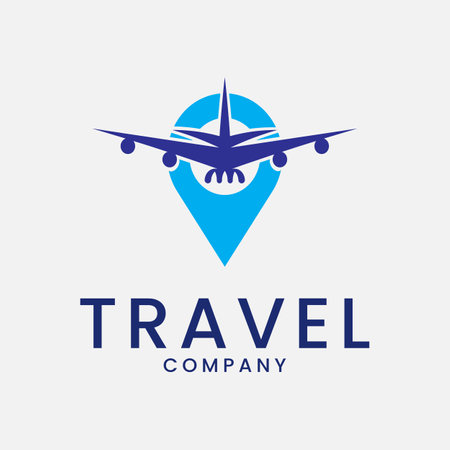 travel logo design inspiration fly around the earth vector illustrationのイラスト素材