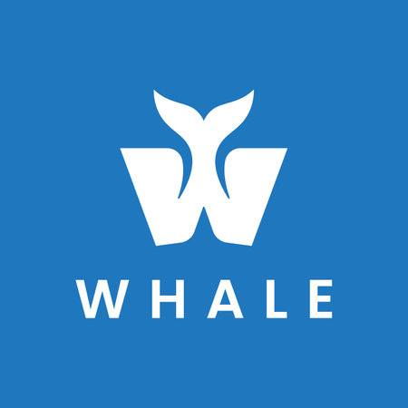 Letter W graphic of Whale tail sea aquatic logo iconのイラスト素材