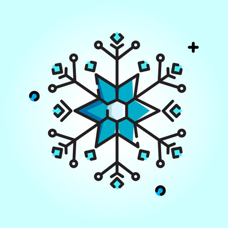 Elegant teal snowflake design. Ideal for winter holidays, cards, and festive decorations. Simple and...