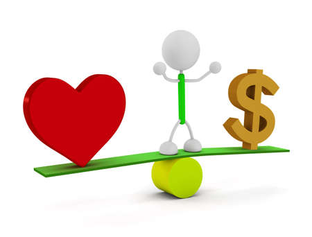 Money and Heartの写真素材