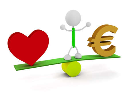 Money and Heartの写真素材