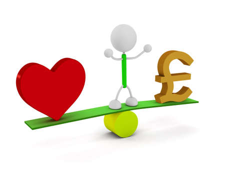 Money and Heartの写真素材