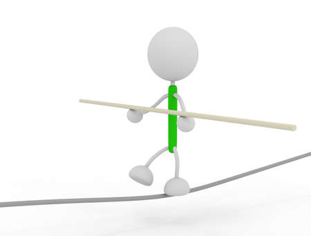 Tightrope walkingの写真素材