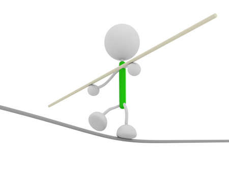 Tightrope walkingの写真素材