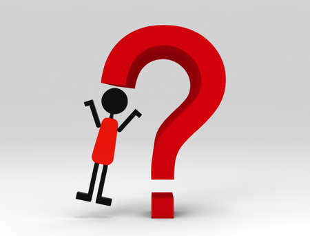 Characters with question Markの写真素材