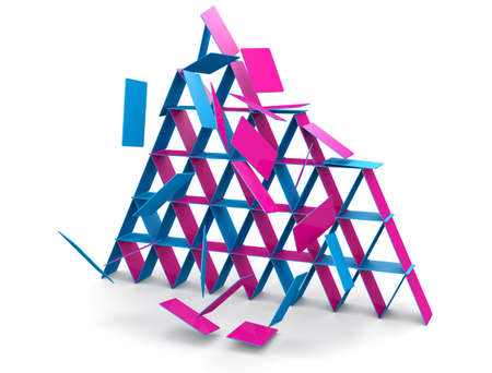 Card pyramidの写真素材