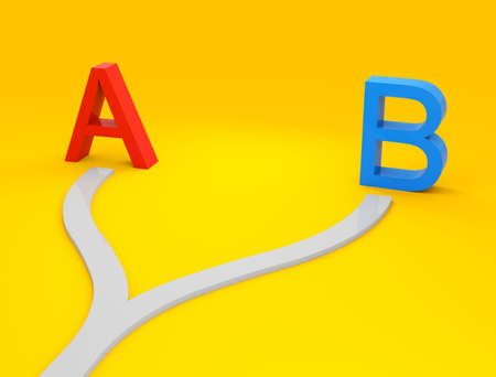 Forked roadの写真素材