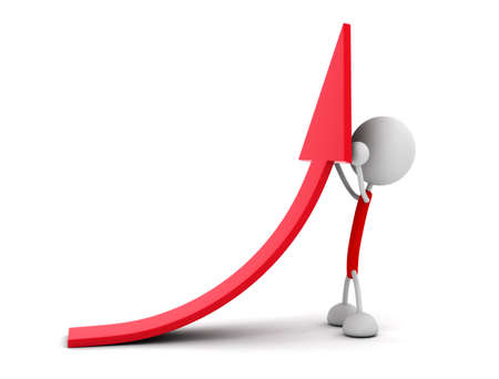 Upward arrowの写真素材