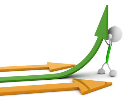 Upward arrowの写真素材