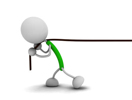 Pull the ropeの写真素材