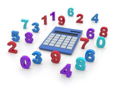 Calculator and numbersの写真素材