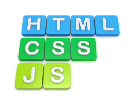 Website development tools HTML CSS JSの写真素材