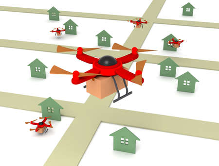 Delivery droneの写真素材